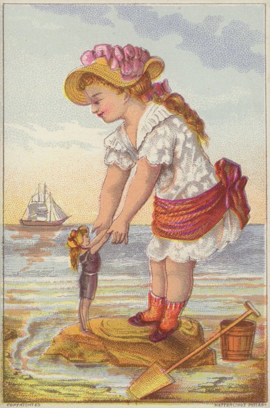 Pige lærer dukke at svømme af American School