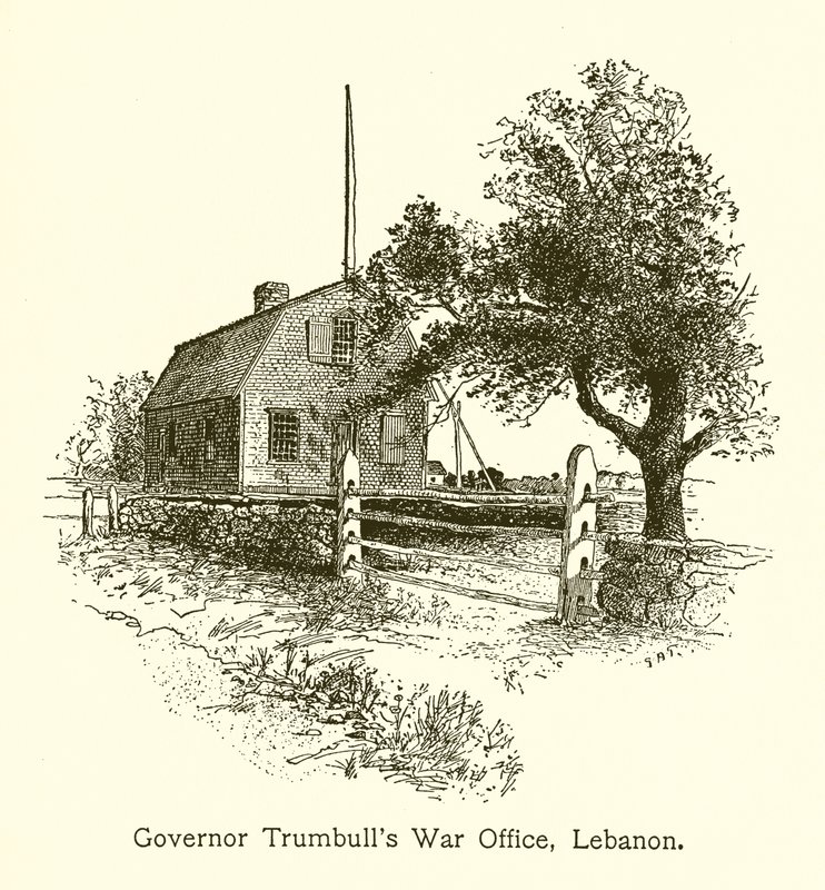 Guvernør Trumbulls krigskontor, Libanon, Connecticut af American School