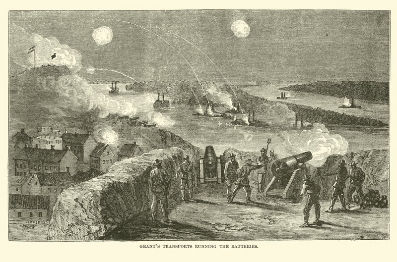 Grants transporterer batterierne, april 1863 af American School
