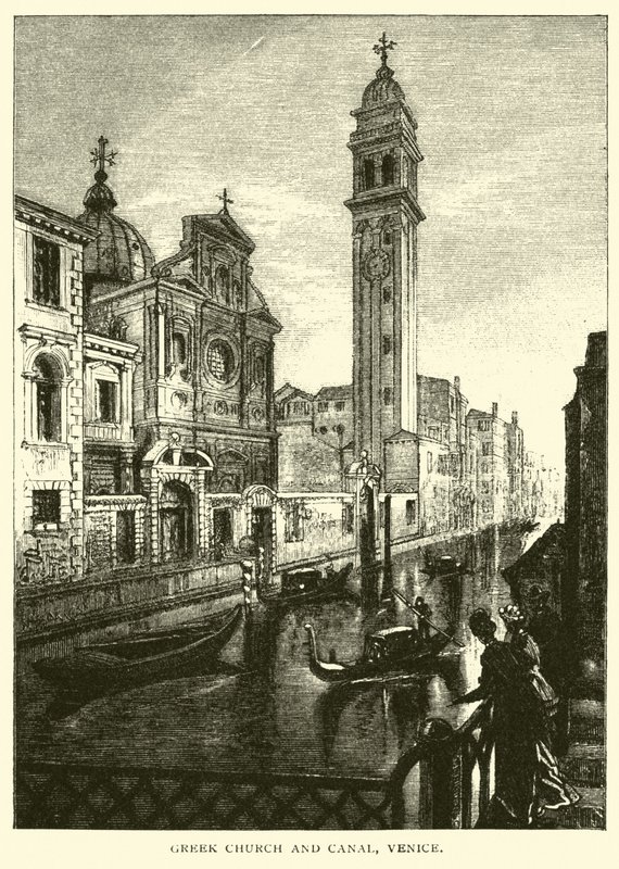græske kirke og kanal, Venedig af American School