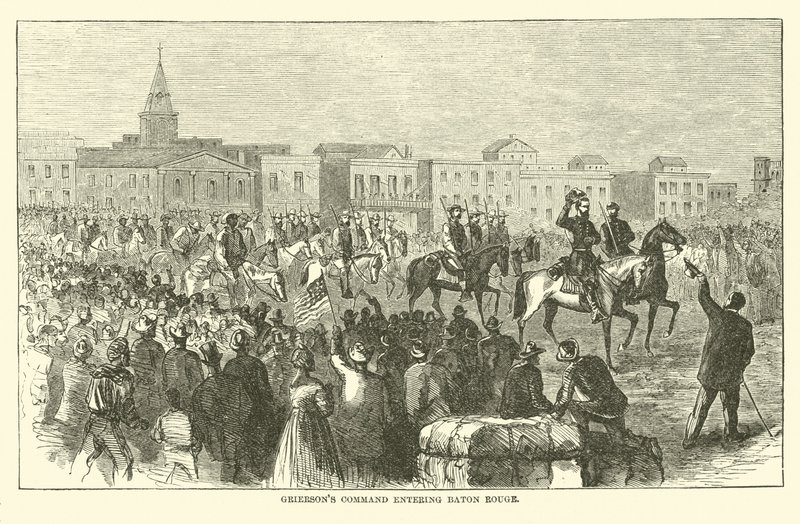 Griersons kommando ind i Baton Rouge, april 1863 af American School