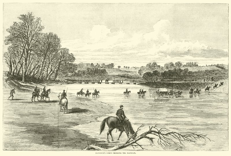Hancocks korps krydser Rapidan, maj 1864 af American School