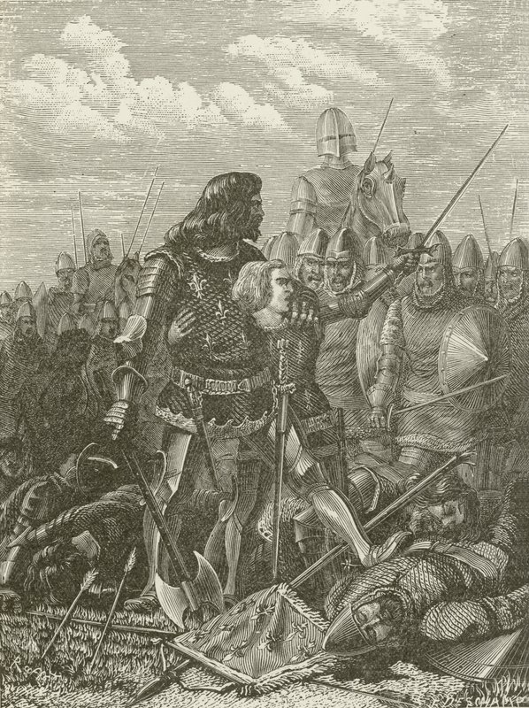 Henry V i slaget ved Agincourt af American School