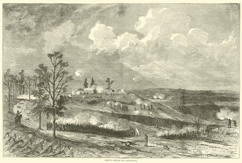Hoods angreb på Allatoona, oktober 1864 af American School
