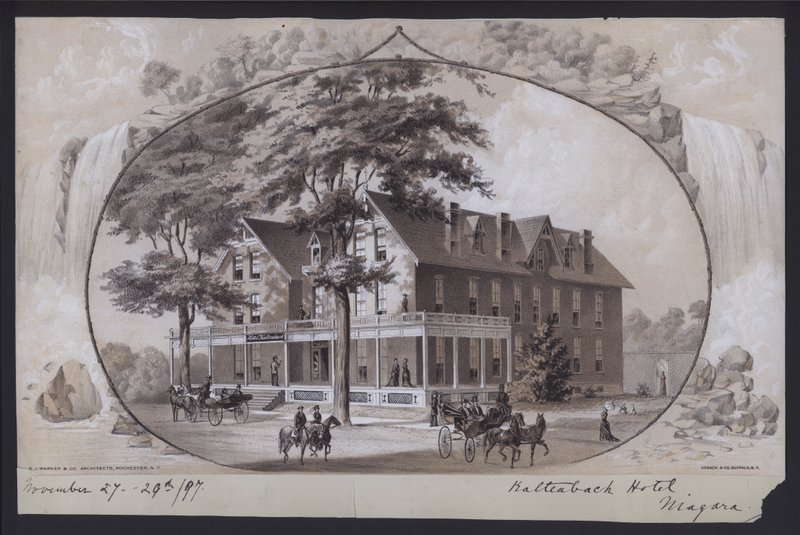 Hotel Kaltenbach, Niagara, New York, USA, ca. 1897 (litografi) af American School