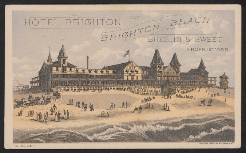 Hotel Trade Card (farvet gravering) af American School