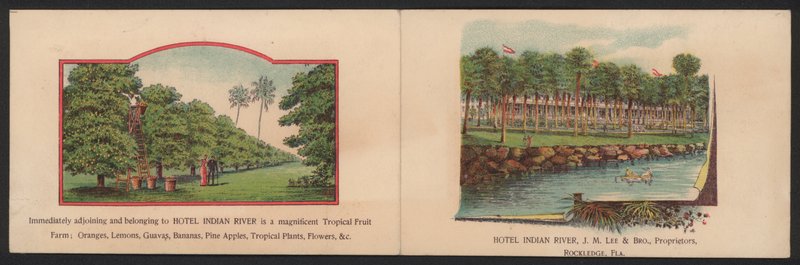 Hotel Trade Card (farvet gravering) af American School