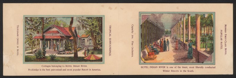 Hotel Trade Card (farvet gravering) af American School