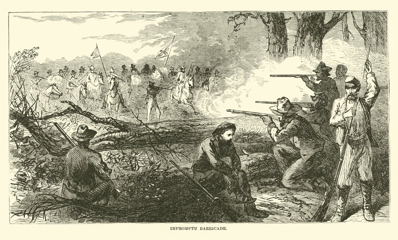 Impromptu barrikade, juli 1863 af American School