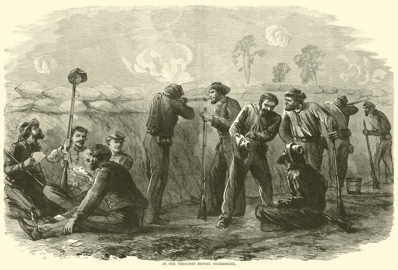 I skyttegravene før Petersborg, august 1864 af American School