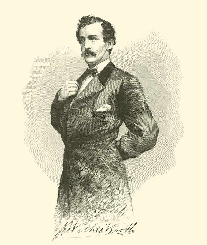 J Wilkes Booth, april 1865 af American School