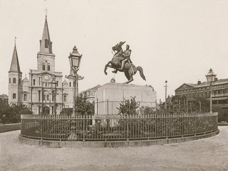 Jackson Square, New Orleans (fotogravure) af American School