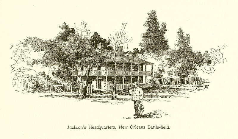 Jacksons hovedkvarter, slagmarken i New Orleans af American School