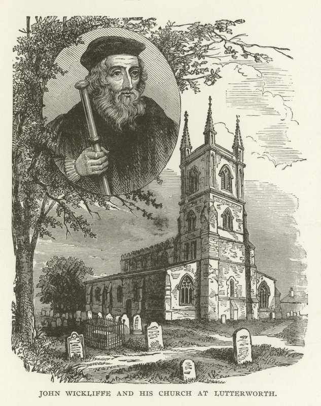 John Wickliffe og hans kirke i Lutterworth af American School