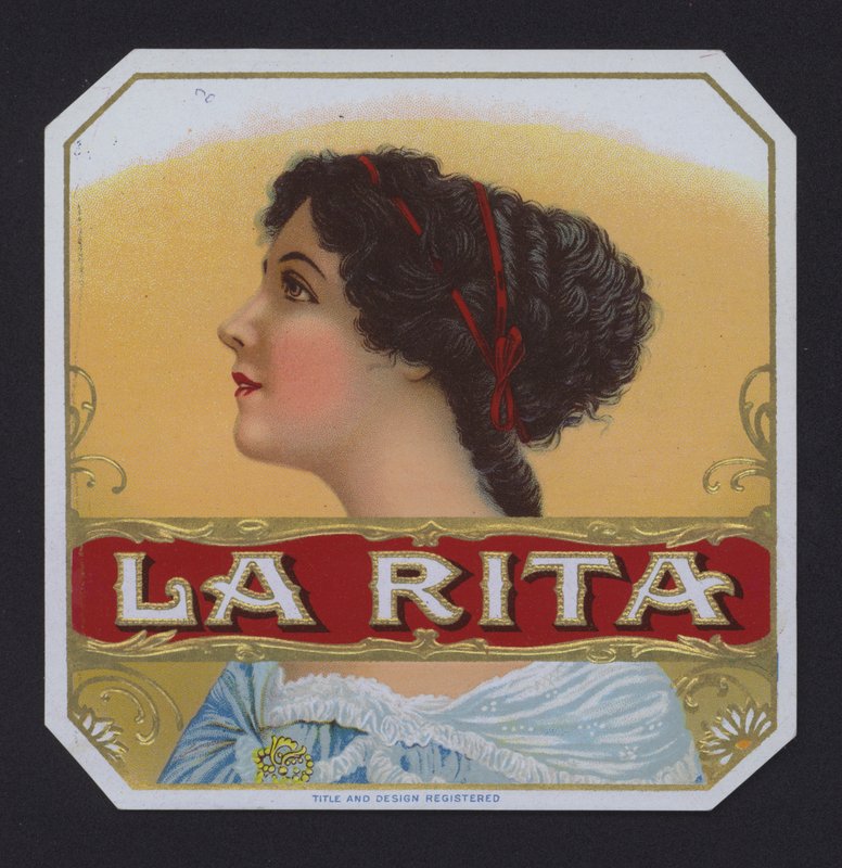 La Rita, Cigar -label (Chromolitho) af American School
