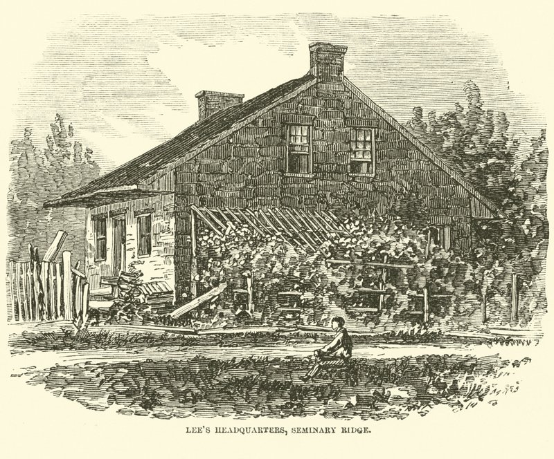 Lees hovedkvarter, Seminary Ridge, juli 1863 af American School