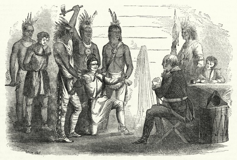 Løjtnant Boyd før oberst Butler, en hændelse af vild overbærenhed og civiliseret vindictiveness (gravering) af American School