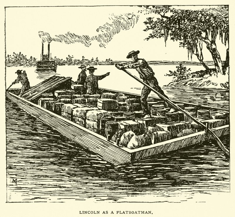 Lincoln som fladbådsmand af American School