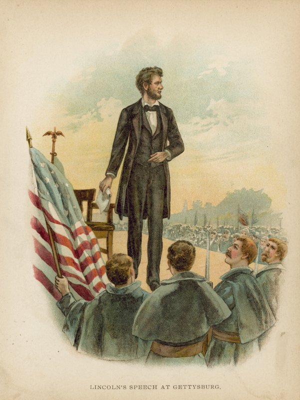 Lincolns tale i Gettysburg af American School