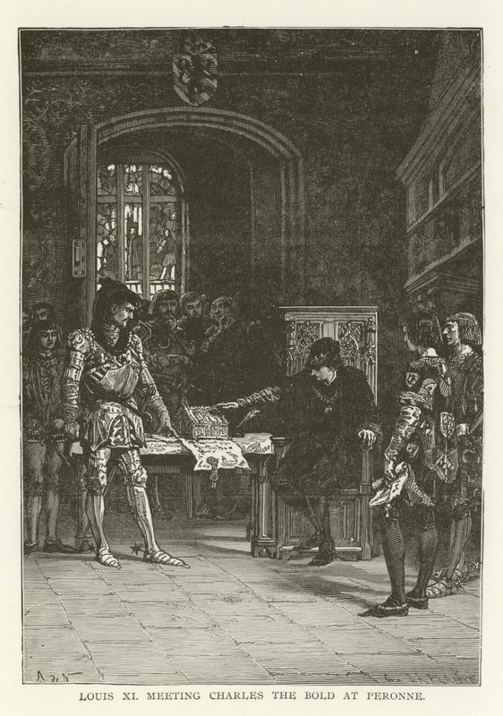 Ludvig XI møder Karl den Dristige i Peronne af American School