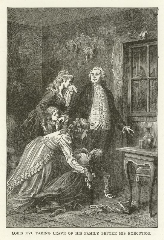 Ludvig XVI tager afsked med sin familie før hans henrettelse af American School