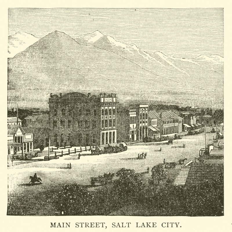 Main Street, Salt Lake City (gravering) af American School