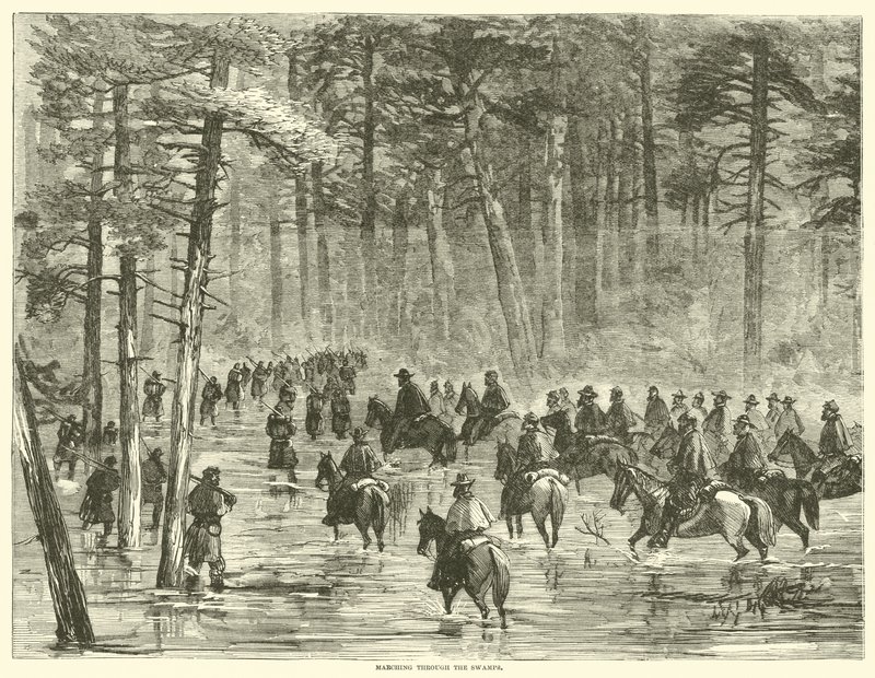 Marching gennem sumpene, januar 1865 af American School