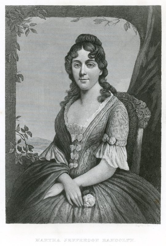 Martha Jefferson Randolph (kobberstik) af American School