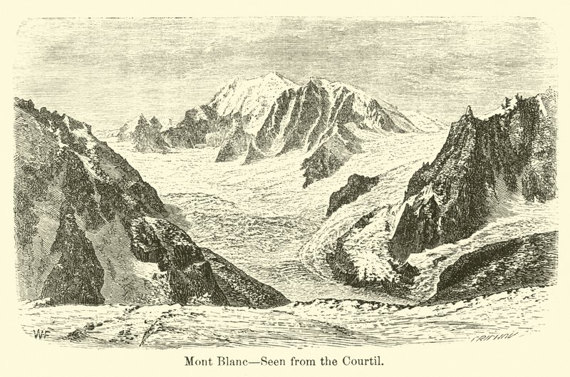 Mont Blanc, set fra Courtil af American School