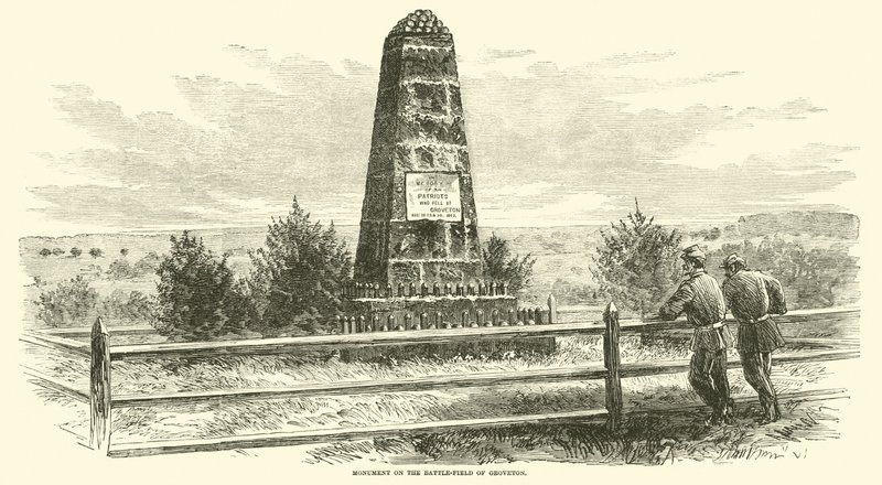 Monument på slagmarken Groveton, august 1862 af American School