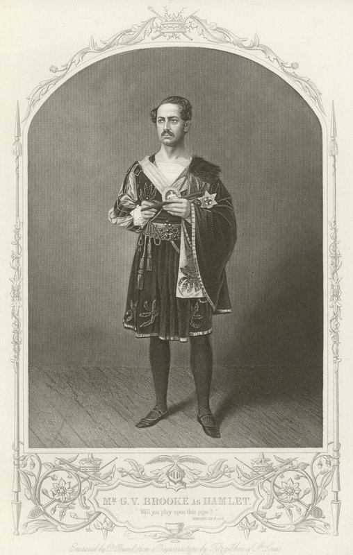 Mr G V Brooke som Hamlet, Akt III, Scene II af American School