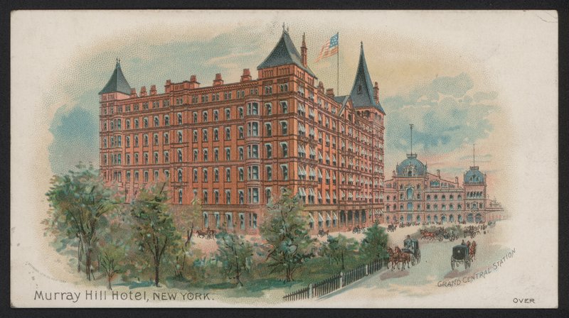Murray Hill Hotel, New York, USA (farvet gravering) af American School