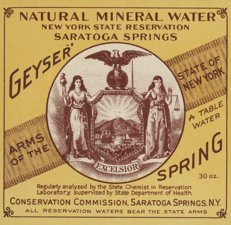 Naturligt mineralvand, New York State Reservation, Saratoga Springs af American School