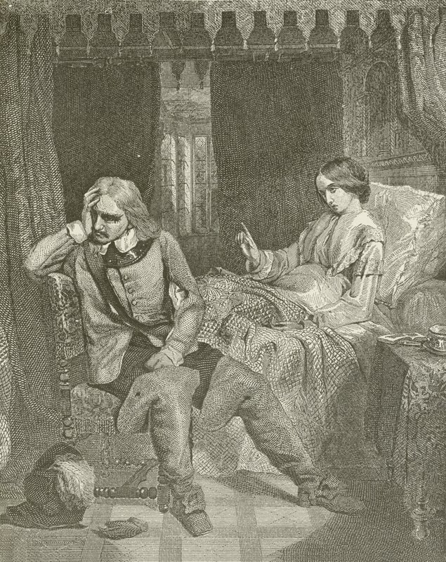 Oliver Cromwell ved sin datters dødsleje af American School