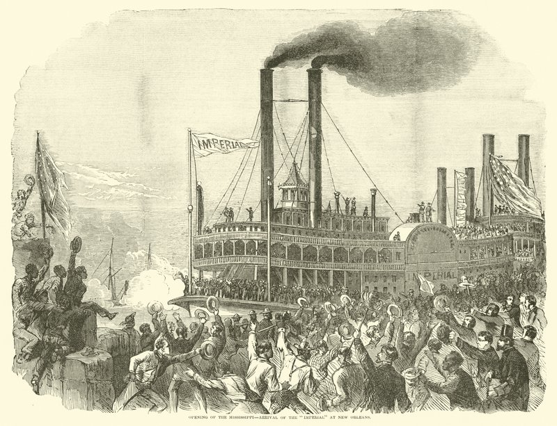 Åbning af Mississippi, ankomst af Imperial til New Orleans, juli 1863 af American School
