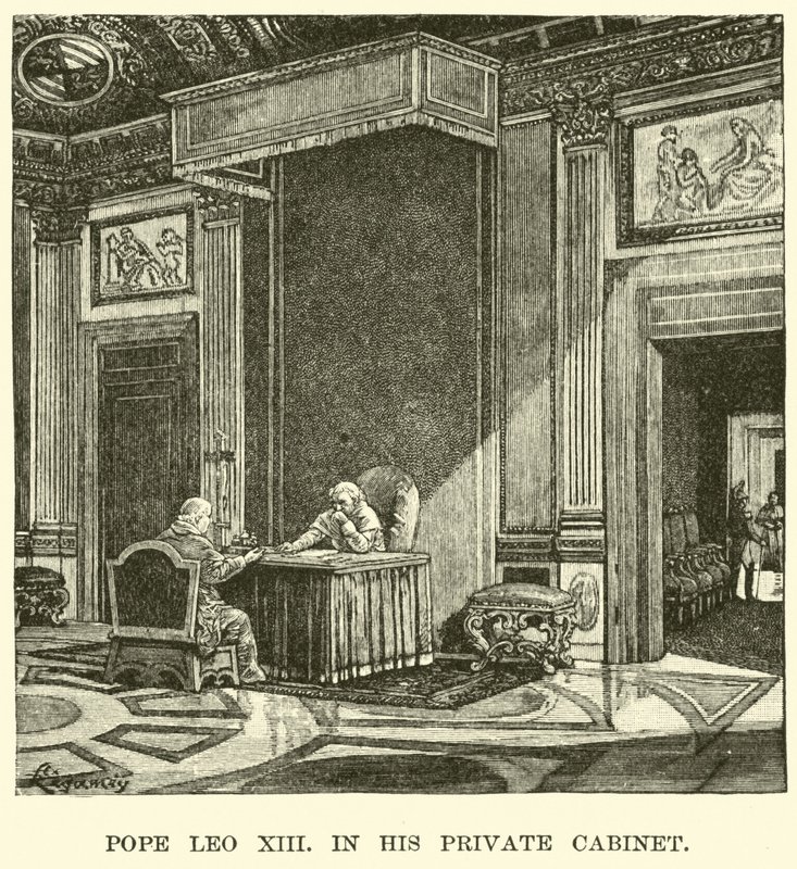Pave Leo XIII, i sit private kabinet af American School
