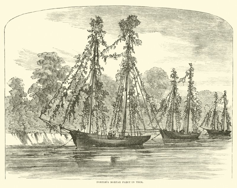 Porters mørtelflåde i Trim, juni 1862 af American School