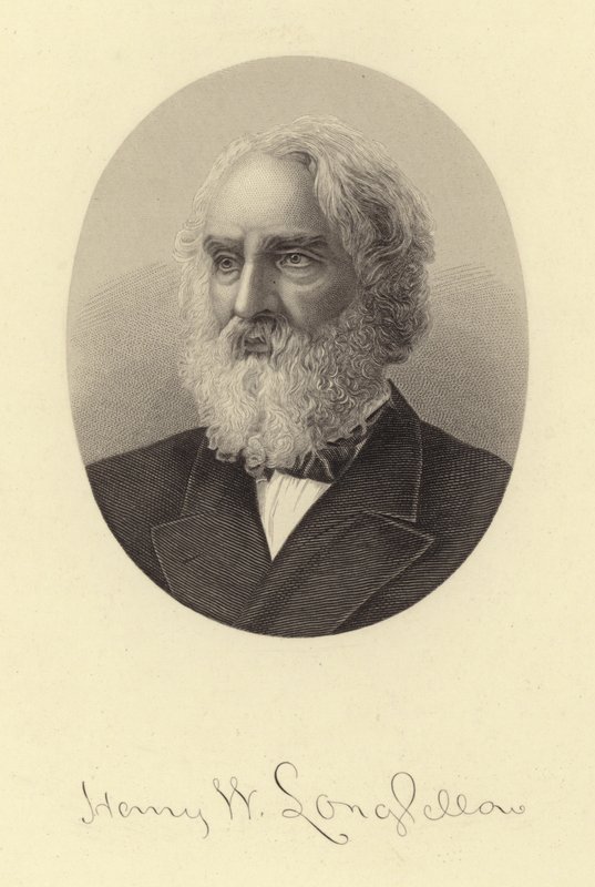 Portræt af Henry Wadsworth Longfellow af American School