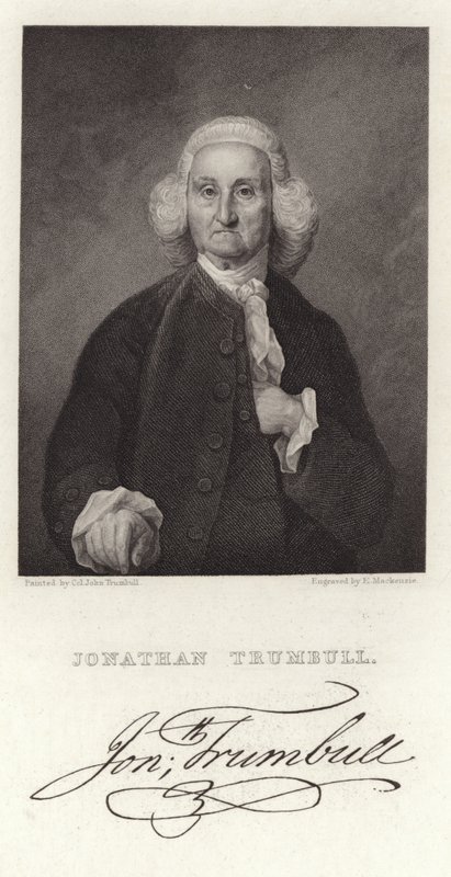 Portræt af Jonathan Trumbell af American School
