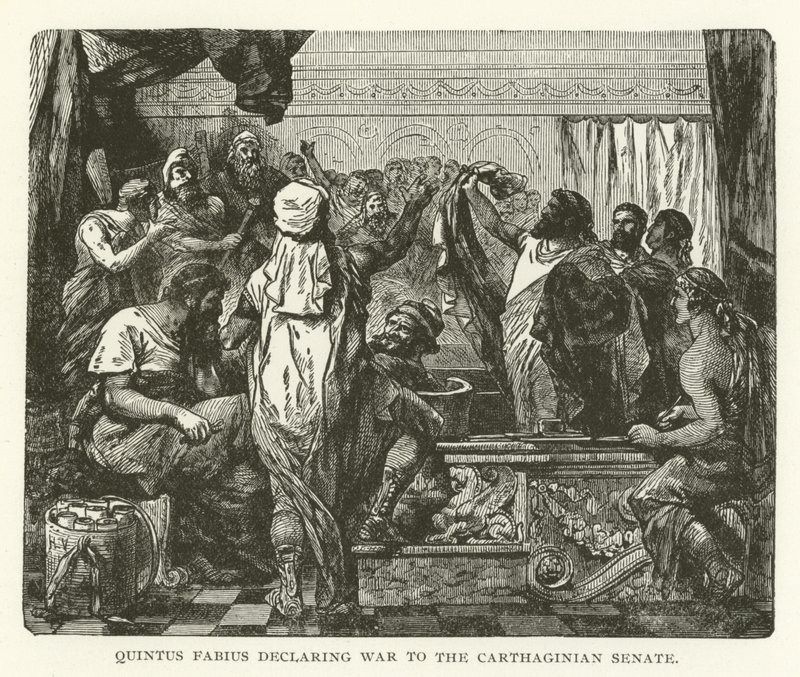 Quintus Fabius erklærer krig til det karthagiske senat af American School