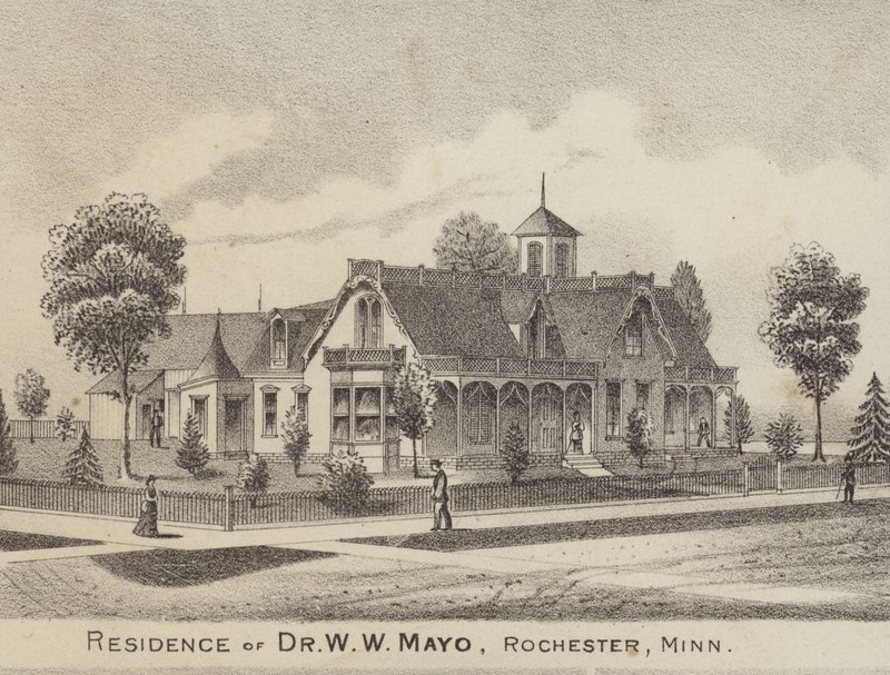 Bopæl for Dr WW Mayo, Rochester, Minnesota, USA af American School