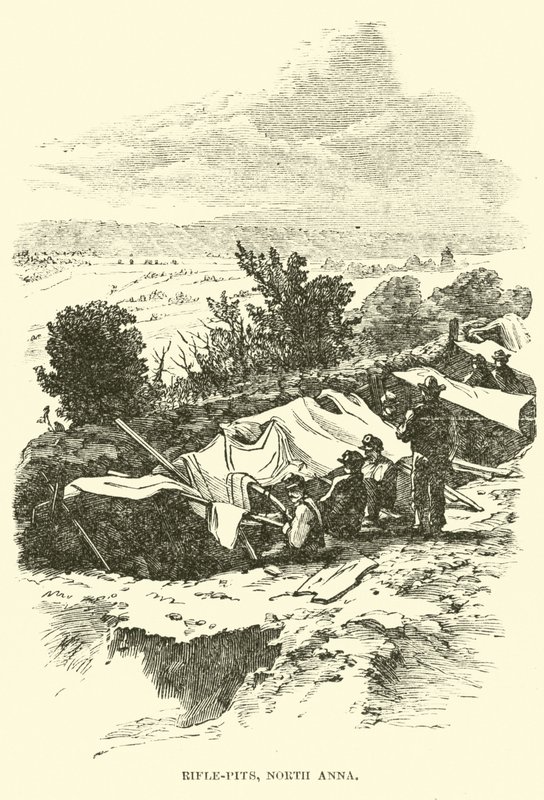 Rifle-pits, North Anna, maj 1864 af American School