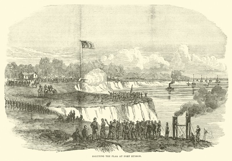 Hilser flaget i Port Hudson, juli 1863 af American School