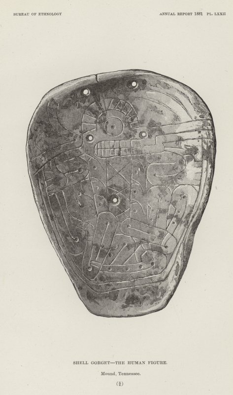 Shell Gorget - Den menneskelige figur af American School
