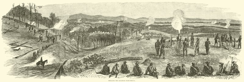 Beskydning af jernbanen nær Resaca, maj 1864 af American School