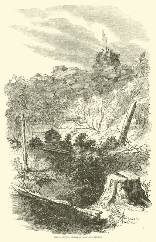 Signalstation, Summit of Maryland Heights, september 1862 af American School