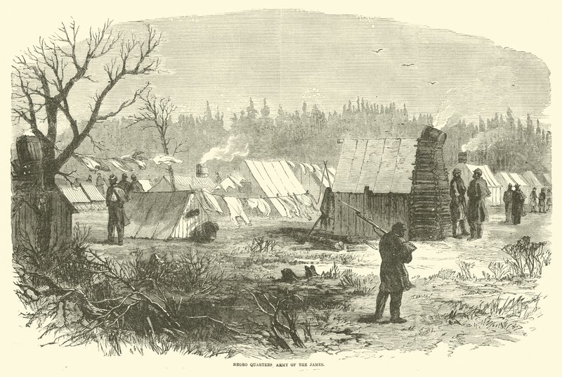 Slaves Quarters, Army of the James, marts 1865 af American School