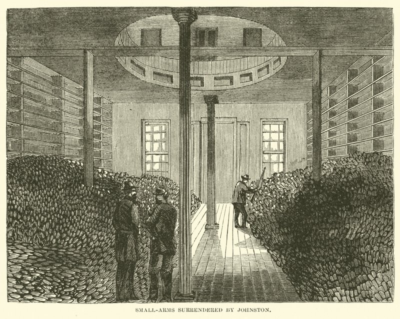 Håndvåben overgivet af Johnston, april 1865 af American School