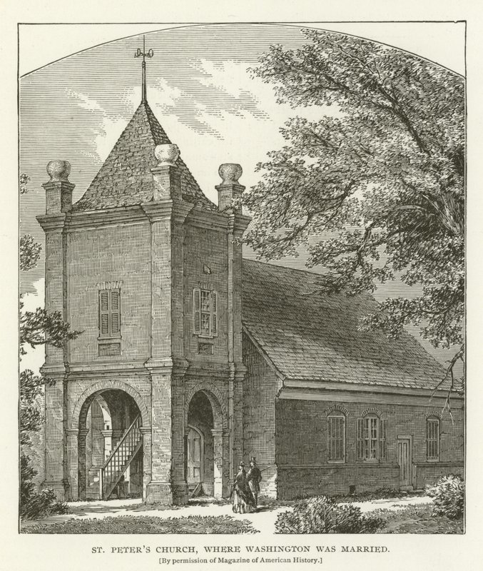 St Peters Church, hvor Washington blev gift af American School