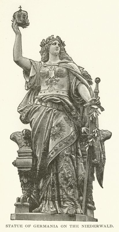 Statue af Germania på Niederwald af American School